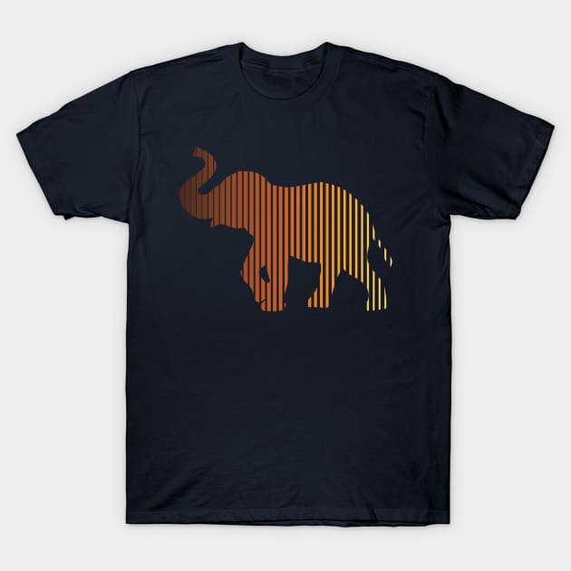 Elephant Multi-color Animal Gradient T-Shirt by shultcreative